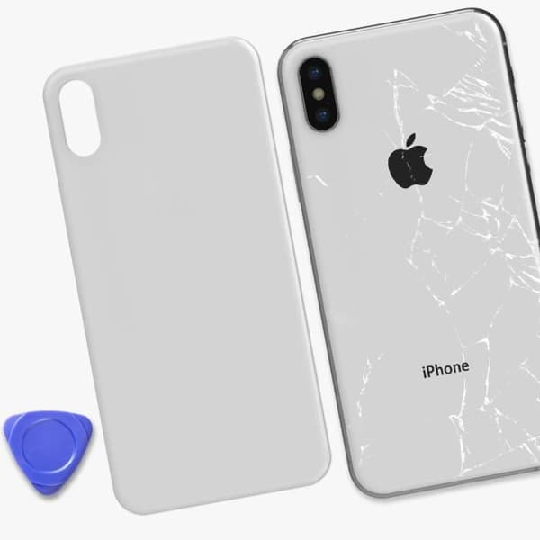Ersättningsbakglas för Apple iPhone X - AVIZAR - Silver - Grå - 19 g