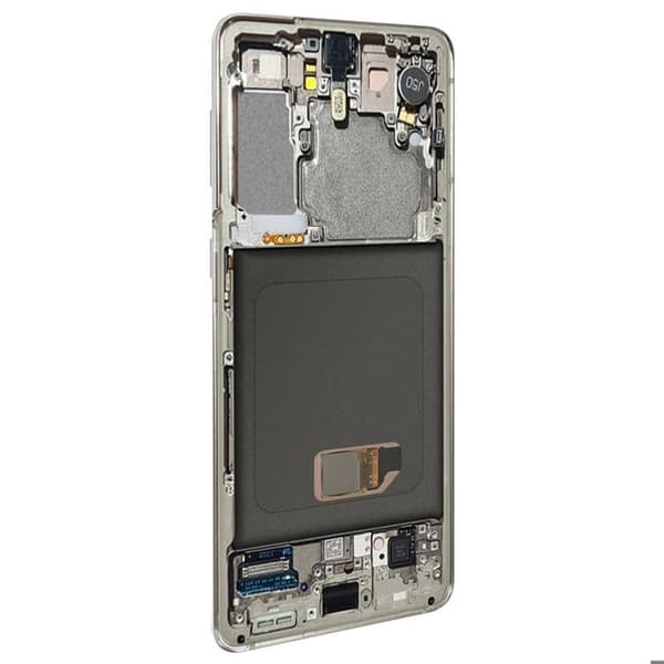 Komplett block Samsung Galaxy S21 LCD-skärm Touchglas Original Samsung vit