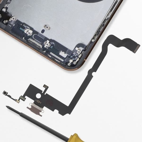 Lightning-laddningskontakt - AVIZAR - iPhone XS Max - Guld - CE och RoHS-kompatibel - Kabelansluten