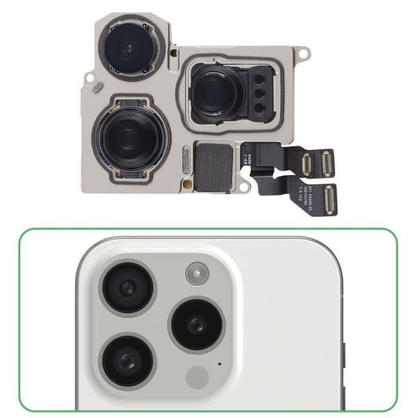 Bakkamera - RELIFE - iPhone 15 Pro Max - Svart - Byte av huvudsensor