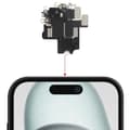 Miniatyrbild 3 av 4: Ersättningshögtalare AVIZAR för Apple iPhone 15 - Svart - CE RoHS-certifierad