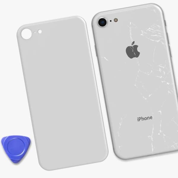 Ersättningsbakglas för Apple iPhone SE 2020 och 8 - AVIZAR - Silver - Grå - 19 g
