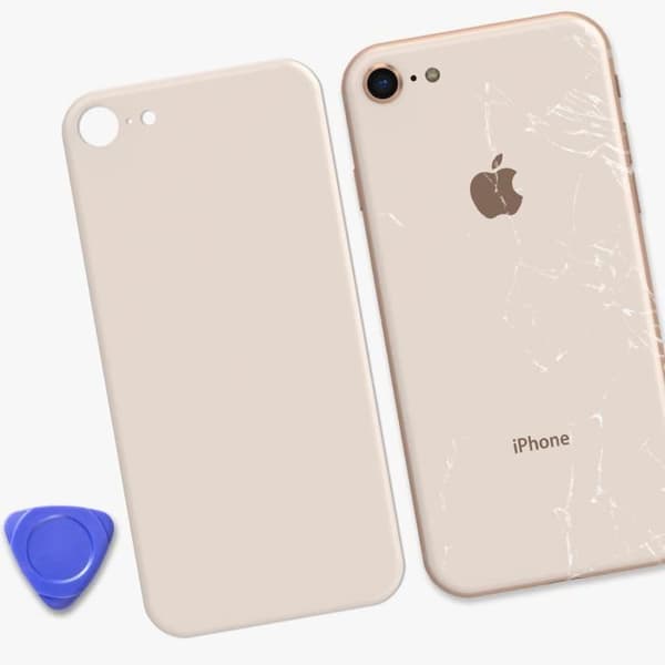 Ersättningsbakruta för Apple iPhone SE 2020 och 8 - AVIZAR - Gul - Vikt: 19 g