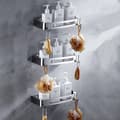 Miniatyrbillede 2 af 2: Badeværelse Hylder, Vægmonteret, Hjørne Trekantet Bruseholder, Triple Tier 304