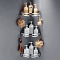 Miniatyrbillede 2 af 2: Badeværelse Hylder, Vægmonteret, Hjørne Trekantet Bruseholder, Triple Tier 304