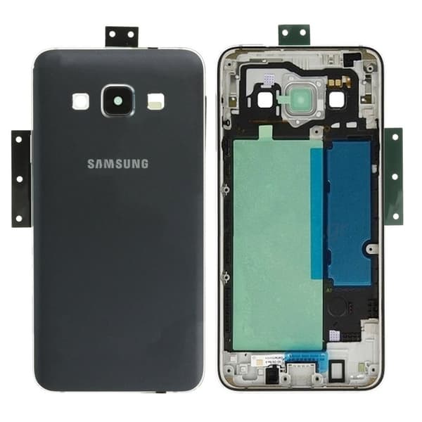 Samsung Galaxy A3 (SM-A300) Bakre Chassi / Mittre Kåpa Svart Original