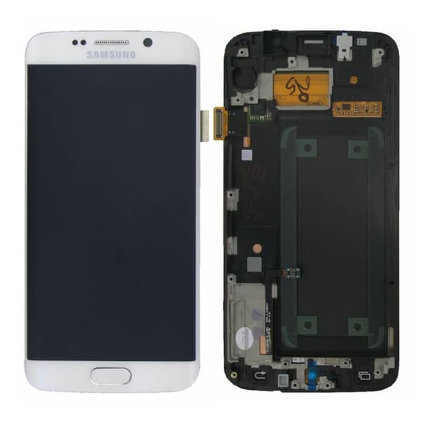 Samsung Galaxy S6 Edge (SM-G925F) Displaymodul LCD / Skärm Vit Original