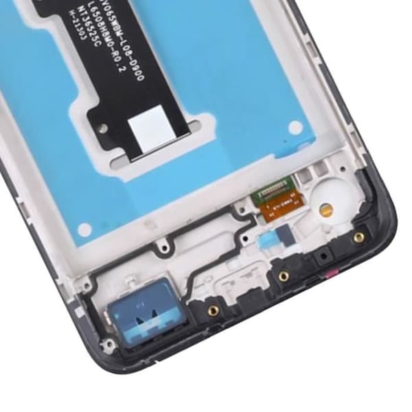 Original Motorola E40 / E30 LCD-skärm + pekglas (med ram) Motorola ljusgrå