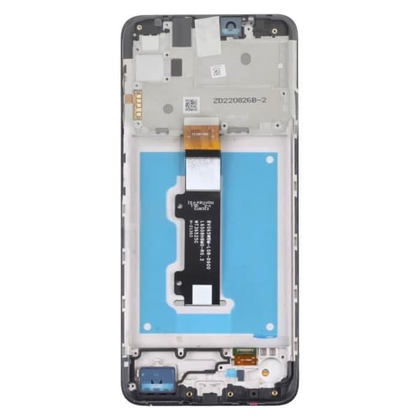 Original Motorola E40 / E30 LCD-skärm + pekglas (med ram) Motorola ljusgrå