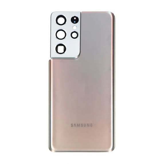 Samsung Galaxy S21 Ultra 5G Baksida med tejp och kameraglas – Silver