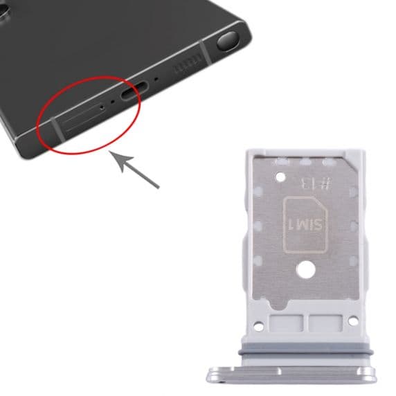 Samsung Galaxy S24/S24 Plus Simkortshållare – Silver