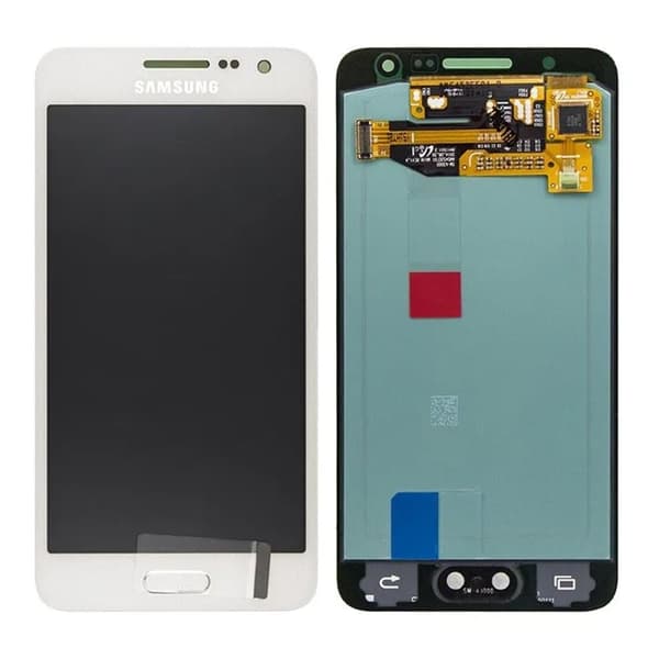 Samsung Galaxy A3 (SM-A300F) Skärm med LCD Display Original - Vit
