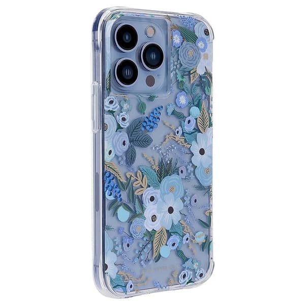 Rifle Paper - iPhone 13 Pro Max / iPhone 12 Pro Max w/ Antimicrobial - Garden Party Blue
