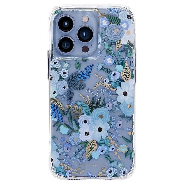 Rifle Paper - iPhone 13 Pro Max / iPhone 12 Pro Max w/ Antimicrobial - Garden Party Blue