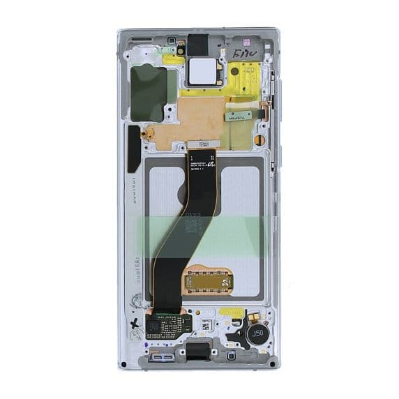 Samsung Galaxy Note 10 Skärm med LCD Display Glas Original – Vit