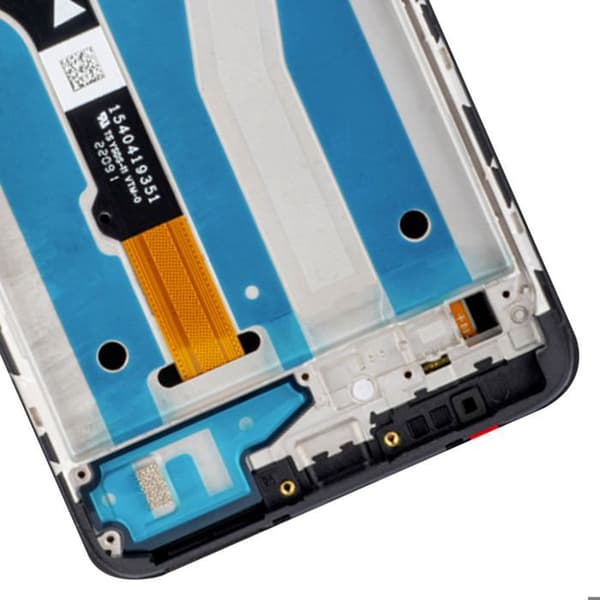 Original Motorola G60s LCD-skärm + pekglas (med ram) Motorola ljusgrå