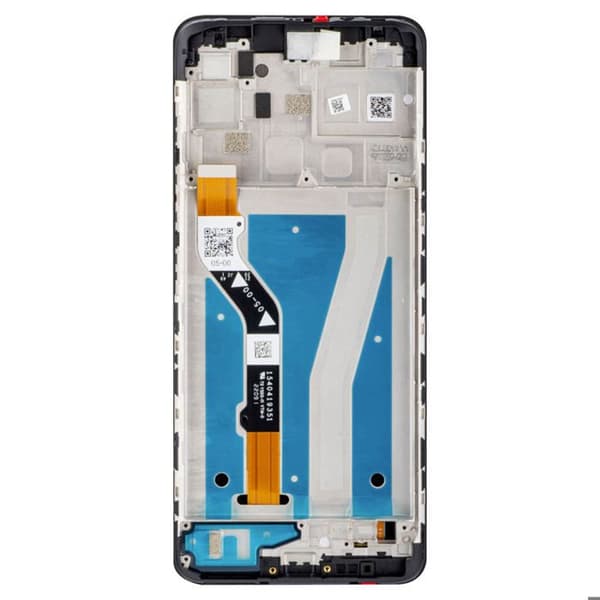 Original Motorola G60s LCD-skärm + pekglas (med ram) Motorola ljusgrå