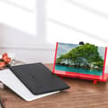Miniatyrbild 4 av 4: 12 tums hopfällbar mobiltelefonförstoringsglas 3D-skärmförstoringsglas HD-videoförstärkarstativhållare - SVART