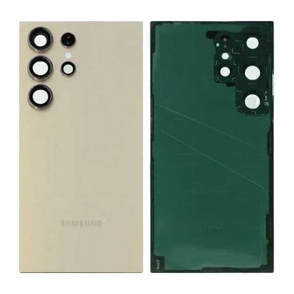 Samsung Galaxy S24 Ultra Baksida med tejp - Kräm