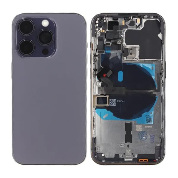 iPhone 14 Pro Baksida med Komplett Ram OEM - Lila
