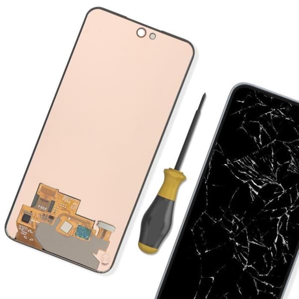 LCD-skärm och pekglas för Samsung Galaxy A55 Original Samsung Svart