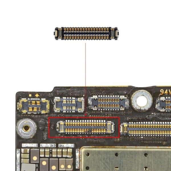 FPC-skärmkontakt för iPhone X Svart