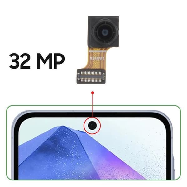 Frontkamera för Samsung Galaxy A55 32MP Selfie Sensor Samsung Svart