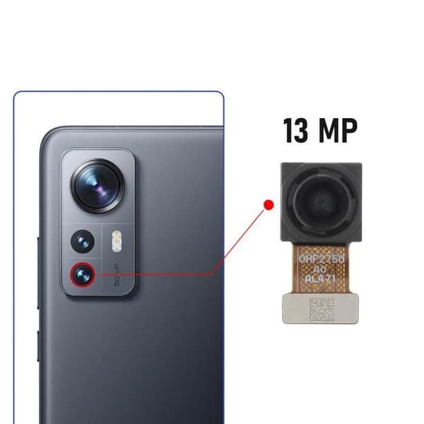 13 MP ultravidvinkelsensorkamera för Xiaomi 12X - AVIZAR - Byte av bakre sensor - Svart