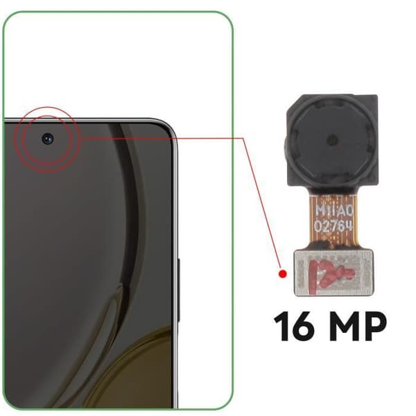 Frontkamera - AVIZAR - Honor Magic 4 Lite 4G - 16MP Selfie Sensor - Svart