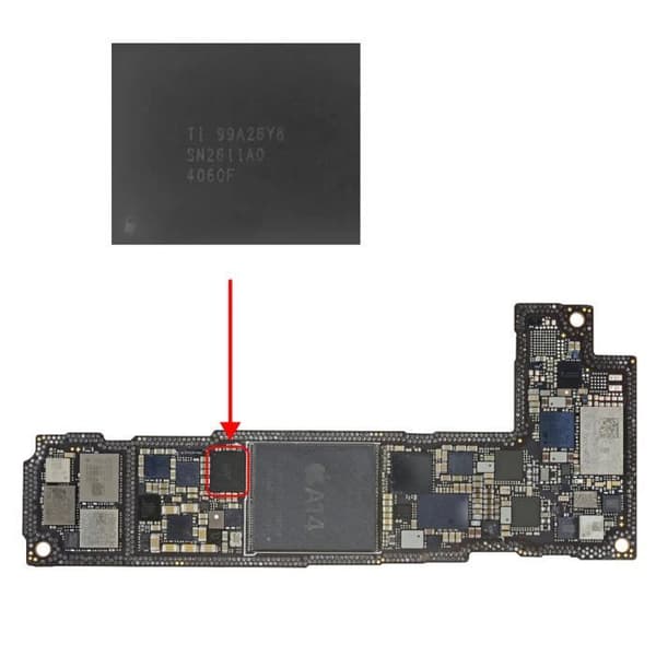 Tigris Charging IC Chip - AVIZAR - iPhone 12 och 11 - Reparerar moderkort och laddningsfunktion - Svart