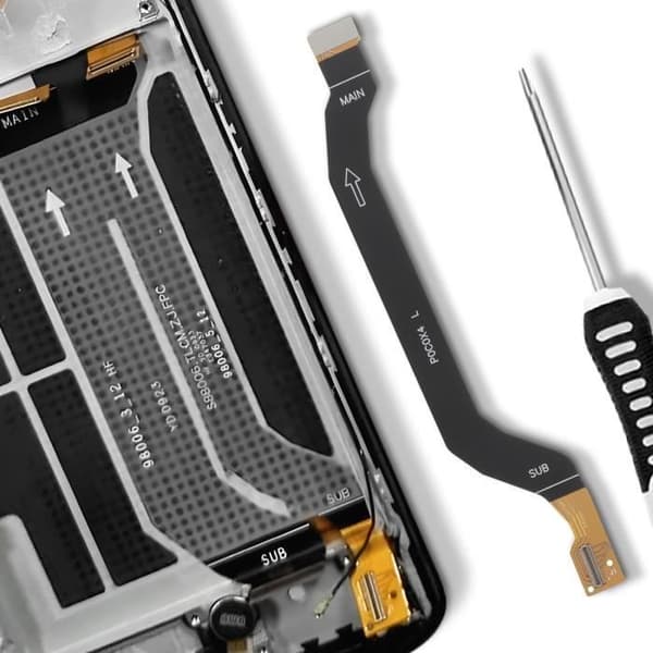 Skärmkabel till Xiaomi Redmi Note 12 Pro 4G Svart - AVIZAR - Ersättningsdel till skärmen - 10 g