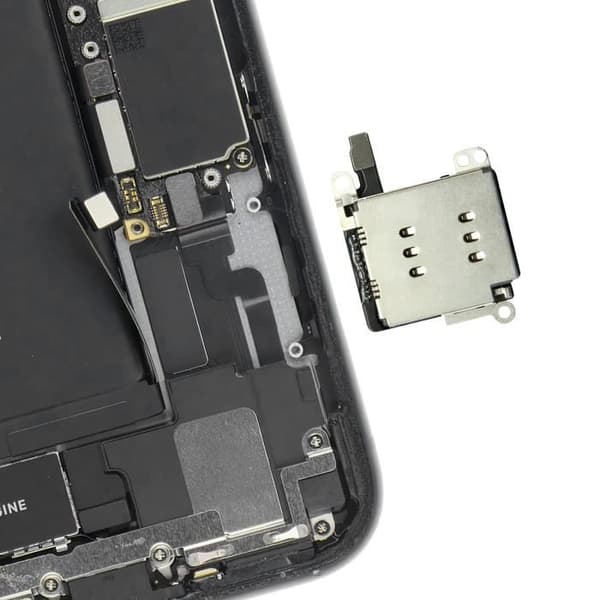 AVIZAR ersättnings-SIM-kortläsare för iPhone XR Svart - Integrerad anslutningskabel