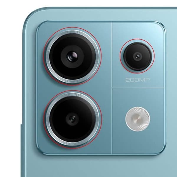 Bakre kameralins för Xiaomi Redmi Note 13 Pro, 100 % kompatibel svart