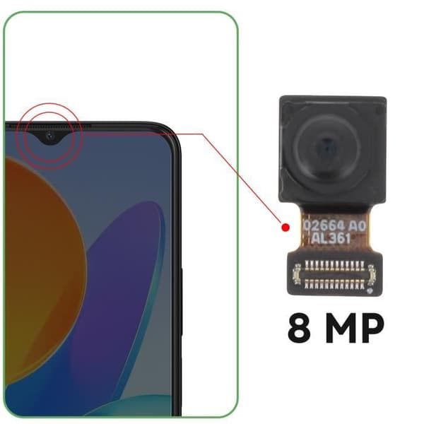 Frontkamera för Honor X8 5G 16MP Selfie Sensor Svart