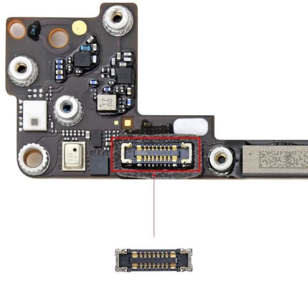 AVIZAR Power Button FPC Connector för iPhone SE 2020, 8 Plus och 8 Black