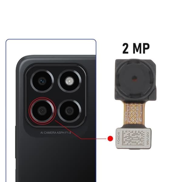 2MP makroobjektiv för Honor X8 5G - RELIFE - Svart