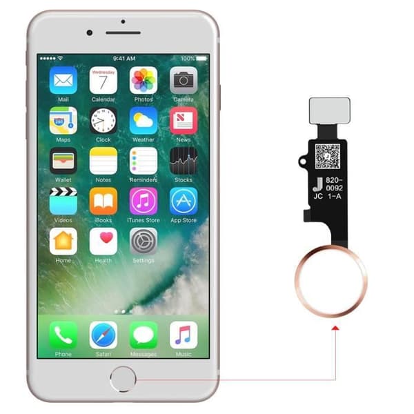 3D hemknapp för iPhone SE 2020, 8 Plus, 8, 7 Plus och 7 Pink