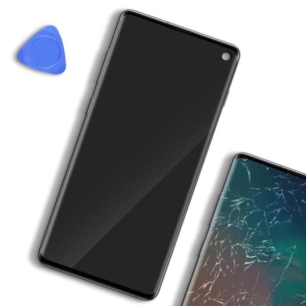 Komplett enhet för Samsung Galaxy S10 LCD + Touch Glass + Samsung Silver Chassi