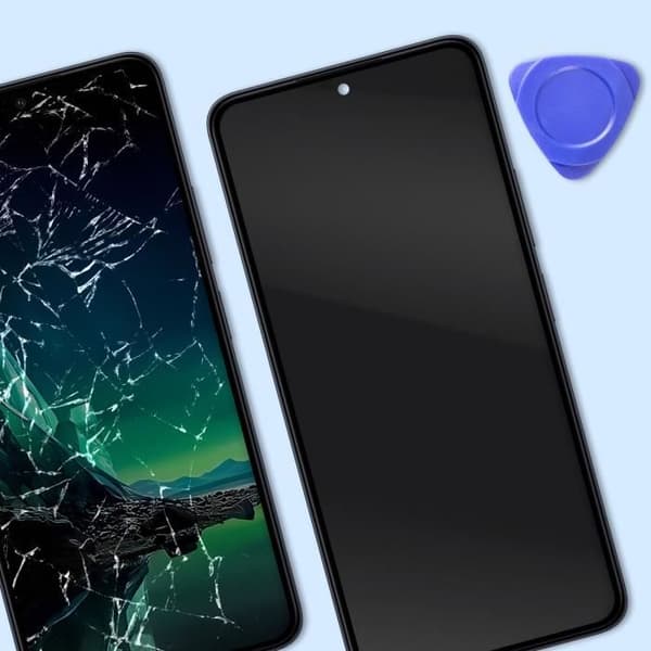 LCD-skärm + pekglas för Motorola Edge 40 Neo med svart Motorola-chassi