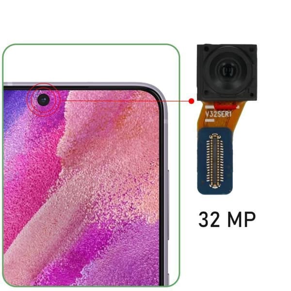 Frontkamera för Samsung Galaxy S21 FE 32MP Selfie Sensor Samsung Svart
