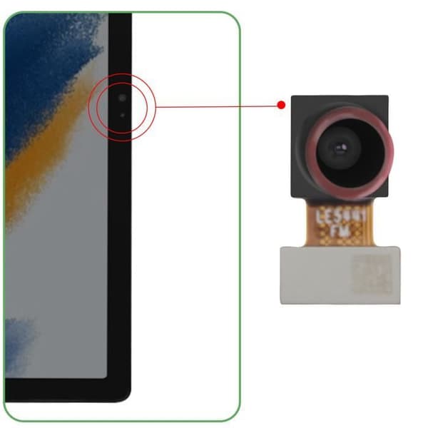 Original Samsung Galaxy Tab A8 10.5 Frontkamera 5MP Selfie Sensor Samsung Svart