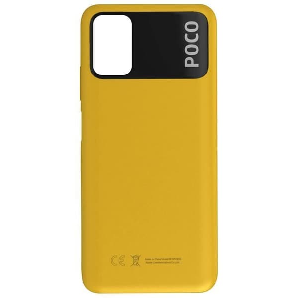 Bakruta - XIAOMI - Poco M3 - Gul - Originaldel - Integrerat lim