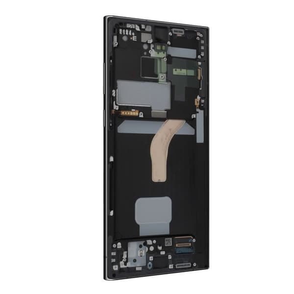Komplett enhet för Samsung S22 Ultra LCD + Touch Glass + Samsung grått chassi
