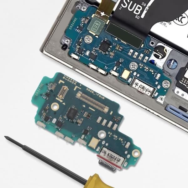 USB-C Laddningskontakt för Samsung Galaxy S24 Ultra med mikrofon Samsung Svart