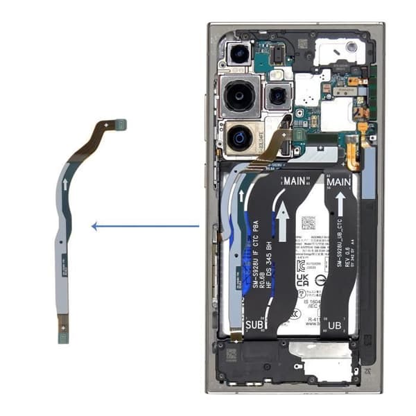 FRC Moderkort Nätverkskabel för Samsung Galaxy S24 Ultra Original Samsung Svart
