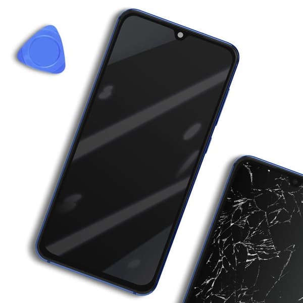 Skärm för Xiaomi Mi 9 Lite LCD + Touch Glass + Xiaomi blått chassi