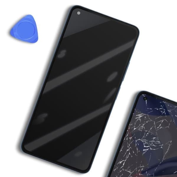Skärm för Xiaomi 11 Lite 5G NE LCD + Touch Glass + Xiaomi blått chassi