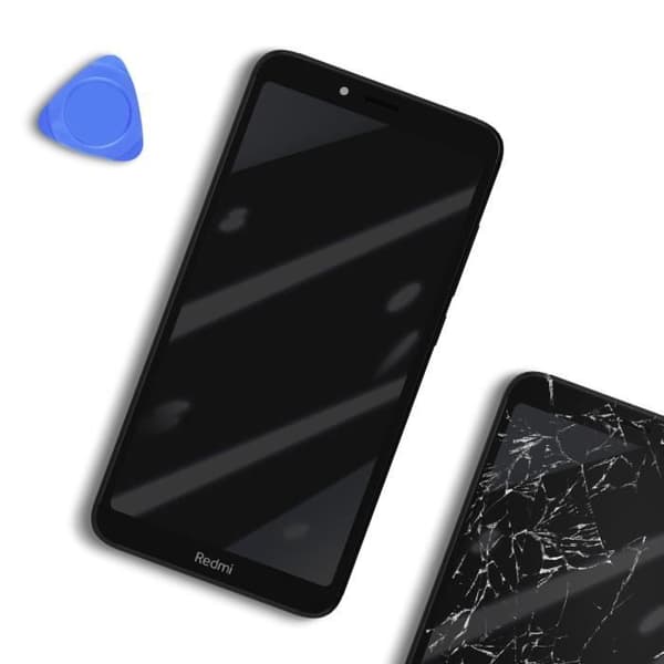 Skärm för Xiaomi Redmi 7A - XIAOMI - LCD + Touchglas + Chassi - Svart