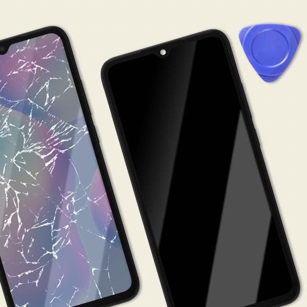Skärm för Xiaomi Redmi 9AT LCD + Touch Glass + Original Xiaomi Black Chassi