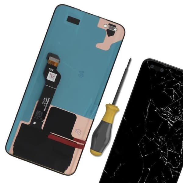 LCD-skärm och Touchglas för Honor Magic 4 Pro - RELIFE - Svart - Härdat glas - 100% funktionell